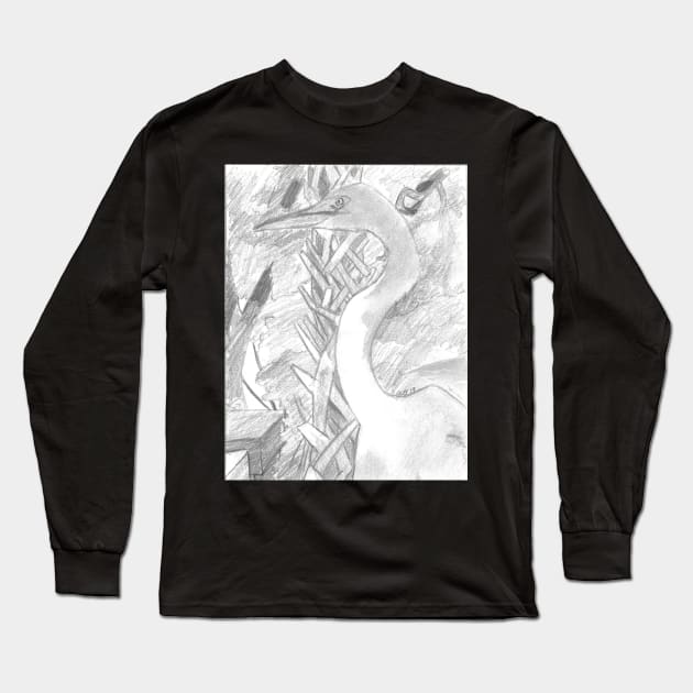 Heron Long Sleeve T-Shirt by Absel123